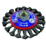 CONICAL brush - Twisted steel wire - Coarse scouring of the metal TECHNIC (Blister)