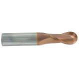 Z2 helical hemispheric carbide slotting end mill, HARDCUT coating 30° e8