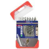10 brocas para metal HSS Afilado Tivoly Smart Point Ø 1 a 10mm 