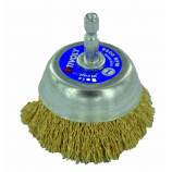 Brosse COUPE -Fil acier laitonné -Décapage du bois, laiton, cuivre TECHNIC (Blister Box)