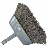 CUP brush - Corrugated steel wire - Scouring of the metal ESSENTIAL (Hanging cardboard)