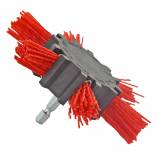 Brosse EVENTAIL -Fil nylon rouge -Décapage du bois ESSENTIAL (Cartonnette brochable)