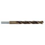 Foret métaux TC HSS-E5 (cobalt 5%) -Revêtu GOLD -DIN338 -h8 -3xd -Pointe en croix -Queue réduite
