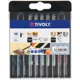 10 jigsaw blades for wood, laminated wood, plastic and non-ferrous metals - U attachment 