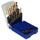 Jeu de 5 tarauds HSSE TIN ST2 + 5 forets HSS FURIUS 541 pour trous débouchants 