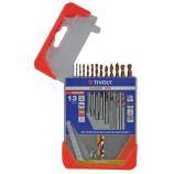 13 brocas para metal FURIUS HSS con recubrimiento FUSIO punta en cruz Ø 1,5 a 6,5 mm PREMIUM 