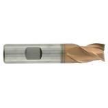 Slotting end mill HSS-E8 (cobalt 8%) -HIGHCUT coated -DIN844BK -Z3 -Hel. 35° -e8- Short