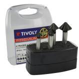 4 avellanadores HSS-E5 (cobalt 5%) recubrimiento TiAlN -DIN335C - ASYPOINT -Ø 12,4 a 25mm 