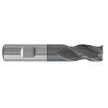 Fresa para ranurar HSS-E8 - DIN844BK - Z3 - Hélice 30° -Recubrimiento TiALN