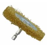 Brosse CIRCULAIRE -Fil acier laitonné ondulé -Décapage bois, laiton ESSENTIAL (Cartonnette brochable)