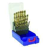 25 HSS-E5 (5% cobalt) metal drill bits, split point, Ø 1 to 13 mm by 1/2 