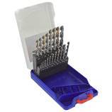 19 brocas para metal TBX HSSE5% cobalto con recubrimiento Blade 4 caras Ø 1 a 10 mm por 1/2 PREMIUM 