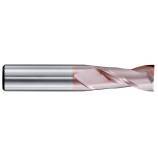 Fresa para ranurar Metal Duro Integral 2 cortes- Z2 - Hélice 30º - Corte biselado - Recubrimiento HARDCUT