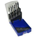 Jeu de 5 tarauds HSSE 252 + 5 forets HSS 530 pour trous débouchants 