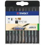 10 jigsaw blades for soft and hard wood - T attachment 