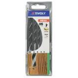 5x wood drill bit 3-point, hexagonal shank Ø 3 to 8 mm 