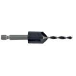 90° drill & countersink bit for wood - Hexagonal shank TECHNIC (Blister)