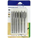 6 flat wood drill bits Ø 10 to 25 mm 