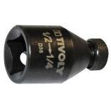 Porta-puntas para llave de impacto hexagonal 6,35 mm > M 1/2" -IMPACTO -Para llaves de vaso H 1/2" 