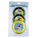Juego de 3 discos de diamante Ø115 mm ESSENTIAL (Blíster)