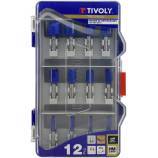 12 groove-cutting router bits - 8 mm shank 