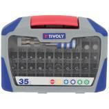 35 pieces - 34 standard bits + 1 magnetic Quick-change bit holder 