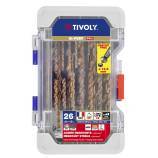 26 piezas -25 brocas para metal FURIUS HSS con recubrimiento FUSIO punta en cruz Ø 2 a 13 mm PREMIUM + 1 fresa para avellanar Ø 15 mm PREMIUM 