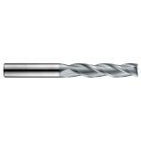 Z3 helical carbide slotting end mill with ALCRONA coating. 30° e8 Extra Long Chamfer