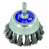 CUP brush - Twisted steel wire - Coarse scouring of the metal TECHNIC (Blister Box)