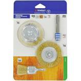 4 pieces: 3 brushes for wood + 1 SDS+ adapter 