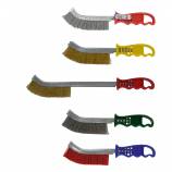 ERGONOMIC brushes - Convex - Steel, stainless steel, brass-plated, or nylon bristles TECHNIC (Unit packaging)