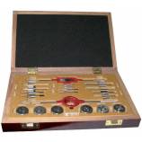 20 pieces - 6 sets of 2 DIN352 HSS taps + 6 HSS dies M3 to M10 - Tap wrench no. 1.5, 1 die holder 25.4 TECHNIC 