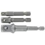 Set of 3x 6.35 mm hex. socket holders 
