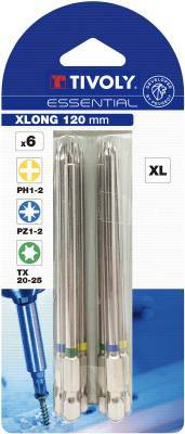 6 PZ PH TX screw bits L120 mm - STANDARD 