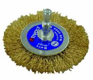 CIRCULAR brush - Brass-plated wire - Stripping of wood, brass, copper TECHNIC (Blister Box)