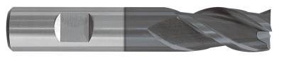 Z3 Hel. 30° e8 DIN844BK TiAlN coated HSSE8% cobalt slotting end mill - Normal