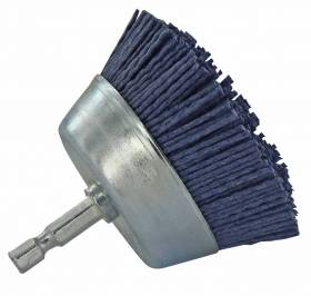 Brosse COUPE -Fil nylon bleu -Ponçage du bois ESSENTIAL (Cartonnette brochable)