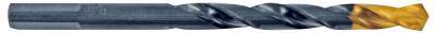 Ø: / L: / Fully ground HSS metal drill bit - TiN-coated - Split point - Tri-flat shank (Case)