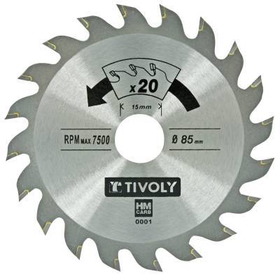 Mini circular saw blade - Fast and thin - For wood, melamine, plastic. TECHNIC (Blister)