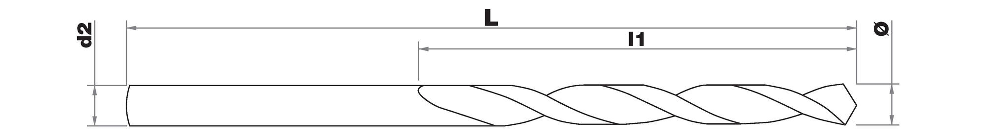 Broca para metal HSSE | DIN1897 | h8 | Afilado SPLIT POINT