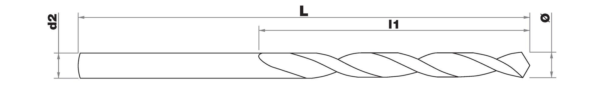 Broca para metal HSS FURIUS -Recubrimiento FUSIO -Afilado SPLIT POINT PREMIUM (Tubo colgante)