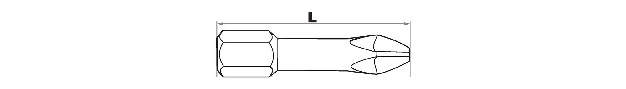 Embout de vissage -Torsion TiN -Pour vis Phillips ESSENTIAL (Boite brochable)