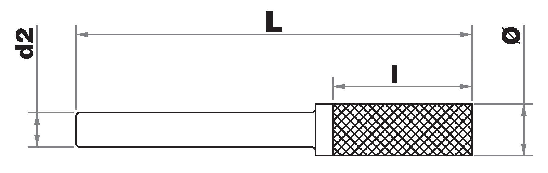 Carbide rotary burr Ogive, Normal teeth Chip-breaker D shaped TECHNIC (Hanging box)