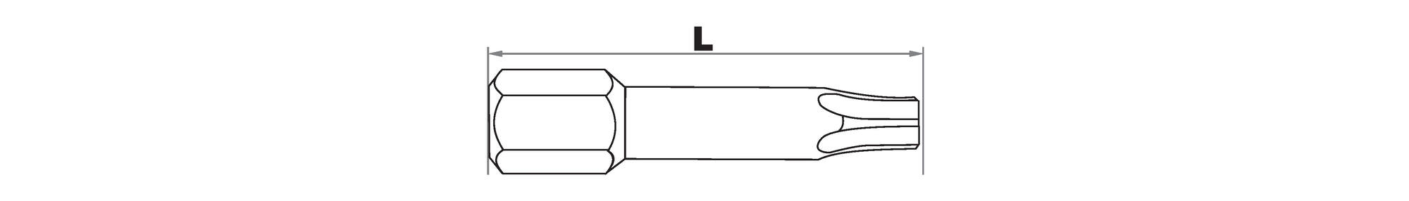 Punta de atornillar -Torsión ACERO INOXIDABLE -Para tornillo Torx TECHNIC (Estuche)