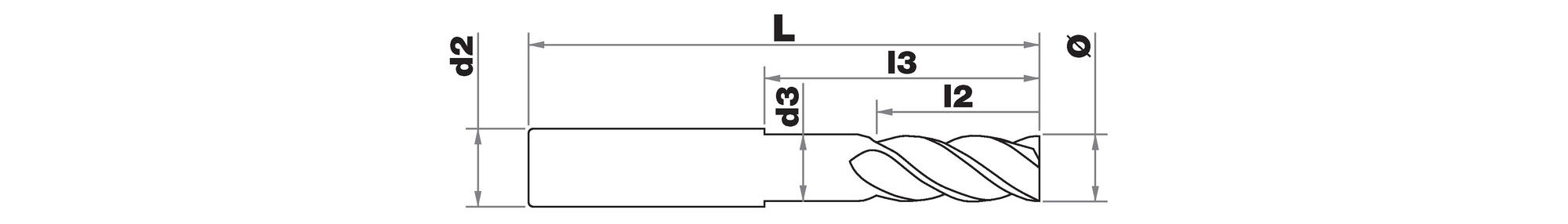 Fresa de 1 labio Metal Duro Integral -Z1