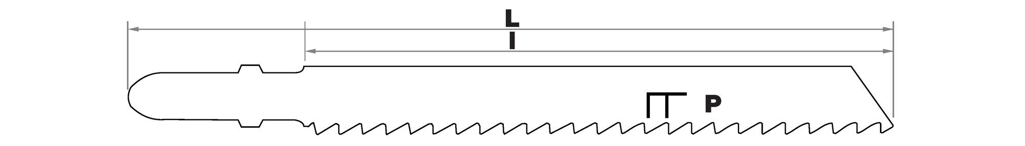 Jigsaw blade - For tile - T attachment TECHNIC (Blister)