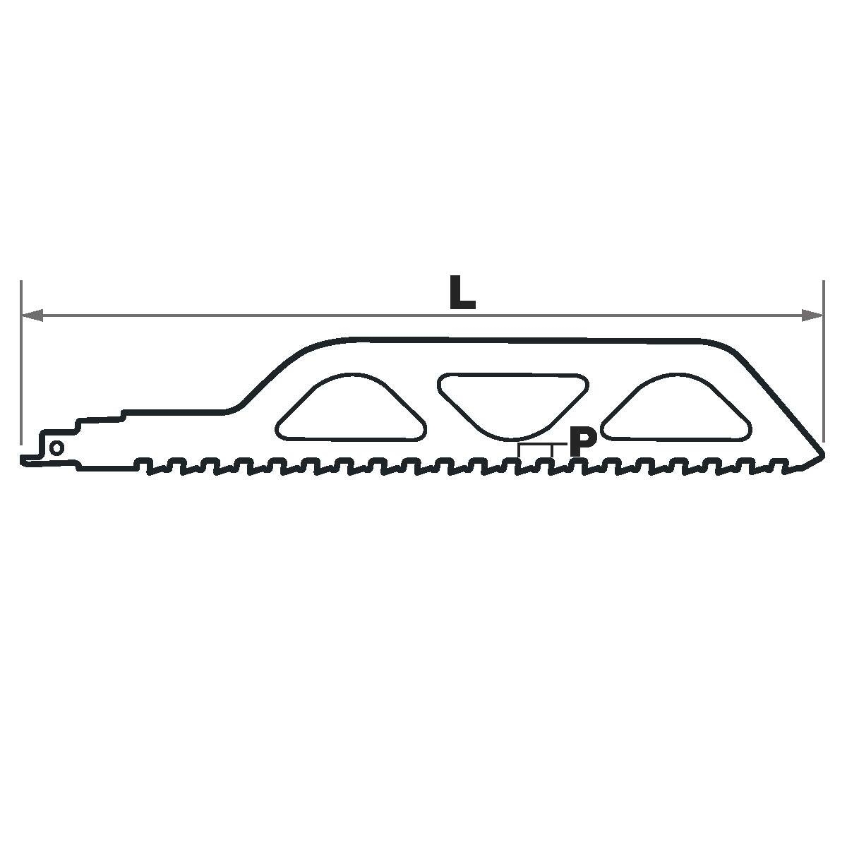 Reciprocating saw blade - For abrasive materials - Universal attachment TECHNIC (Plastic sleeve)