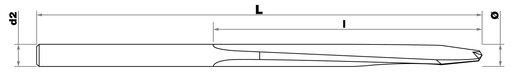 Broca de Metal Duro DAGGER | Z3 | Tipo daga helicoidal | 3xd