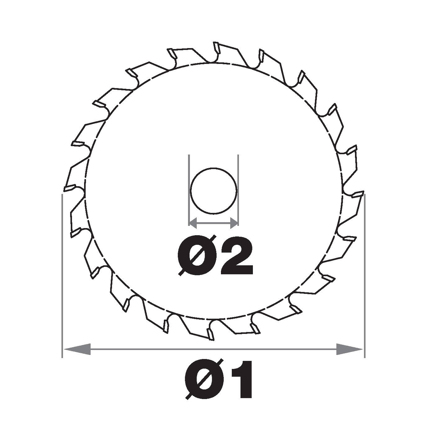 Hoja de sierra circular -Acabado -Para madera dura, estratificada y parqué -Uso en sierra radial ESSENTIAL (Funda cartón)