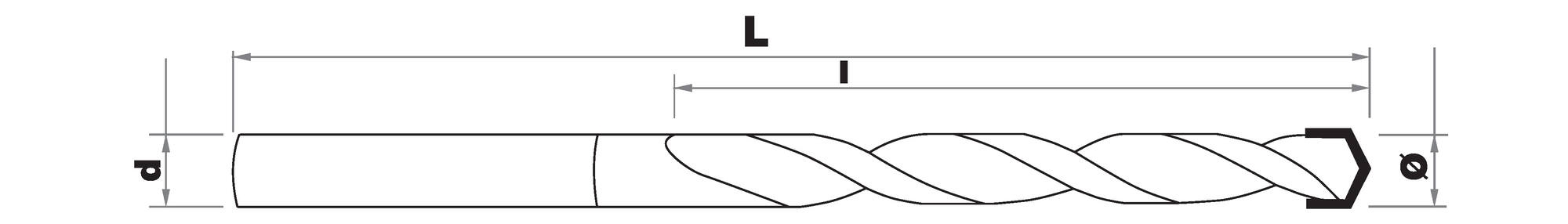 Foret bétons -Queue cylindrique ESSENTIAL (Tube)